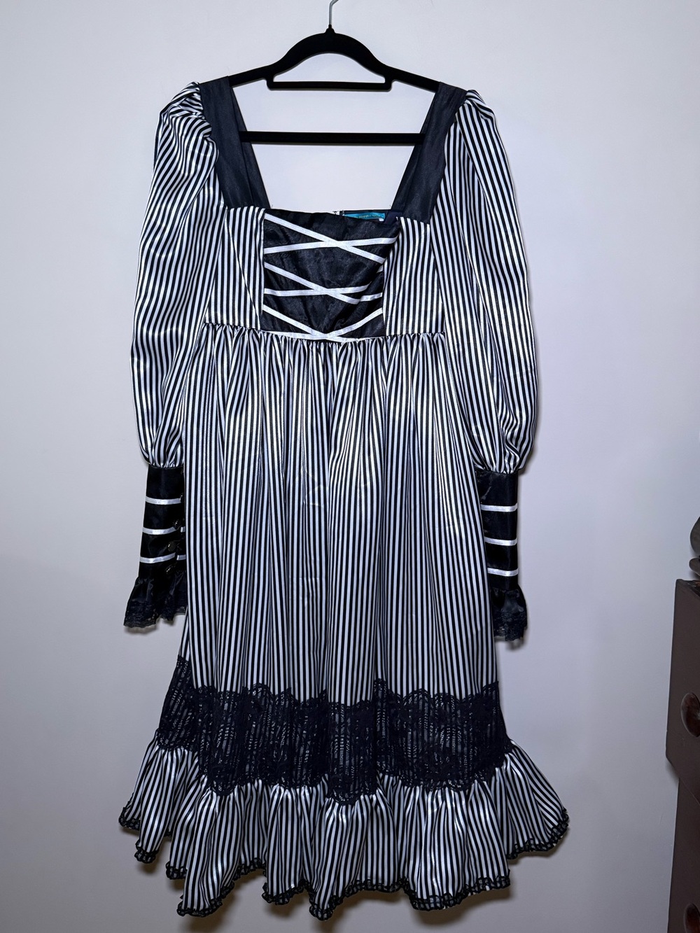 Medieval Style Pinstripe Dress